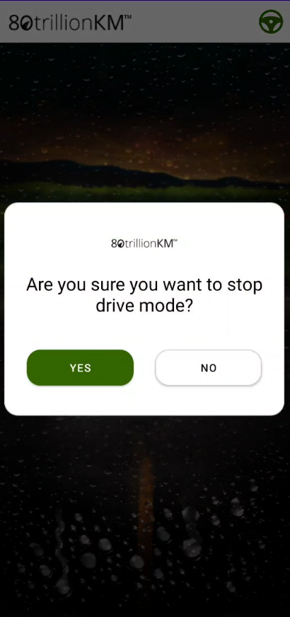 Confirm exit drive mode